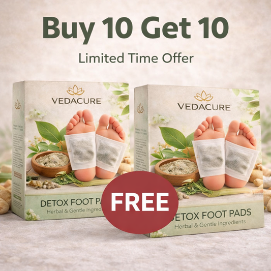 Vedacure 100% Herbal & Gentle Ingredient Detox Foot Pads (BUY 10 GET 10 FREE )