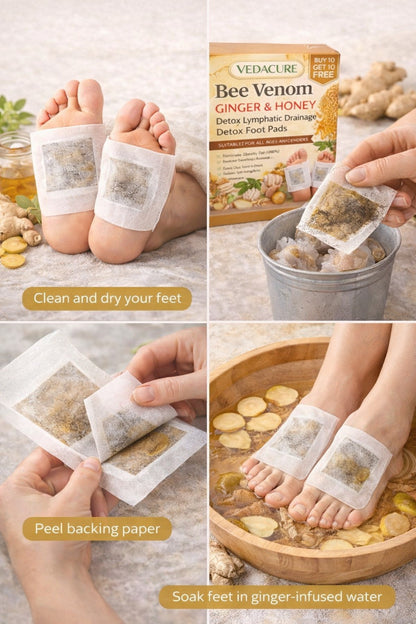 Vedacure Bee Venom Ginger & Honey Detox Pads ( BUY 10 GET 10 FREE )