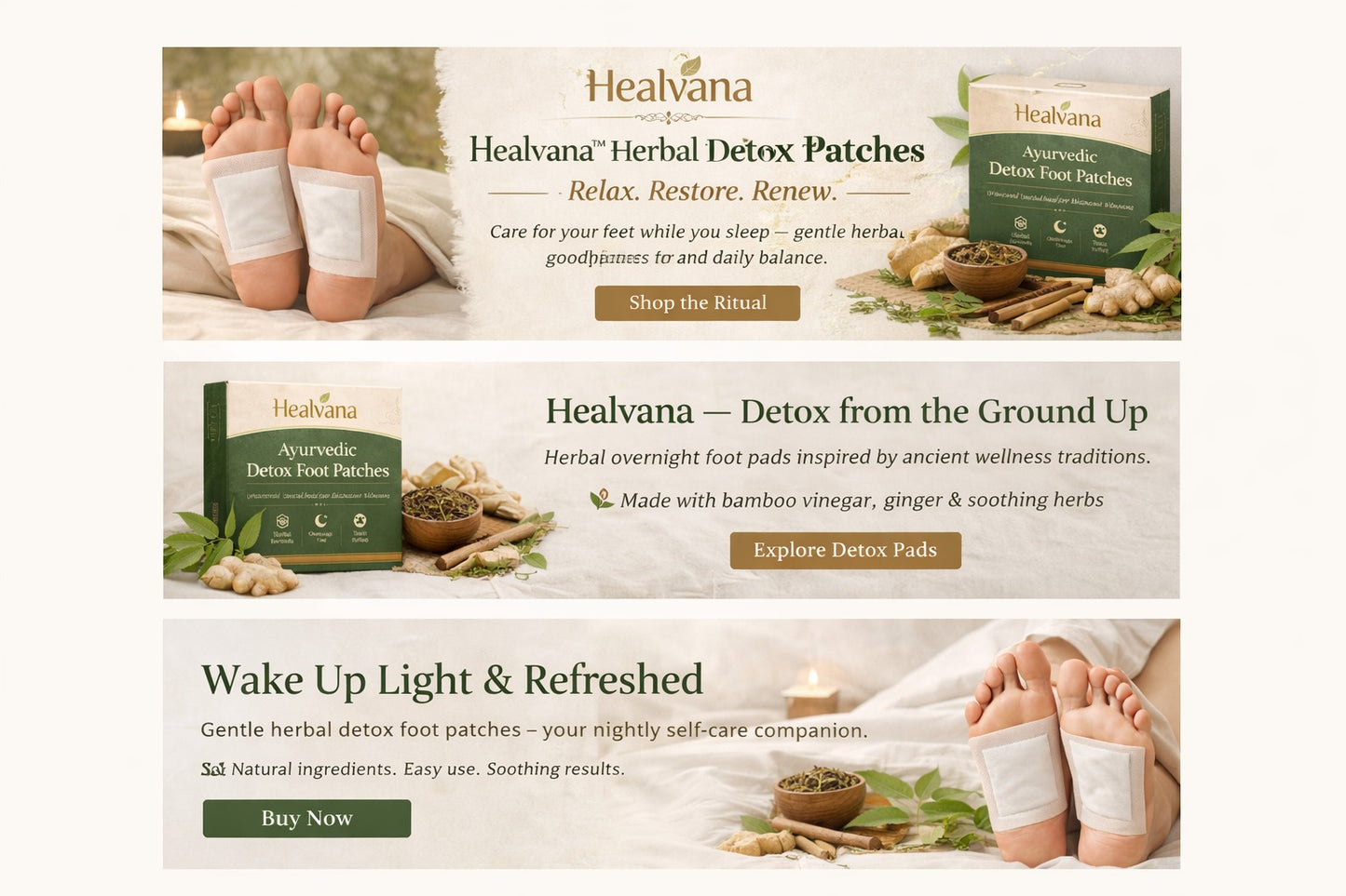 Healthvana Authentic Detox Patches (Buy 10 Get 10 Free / Pack of 20)